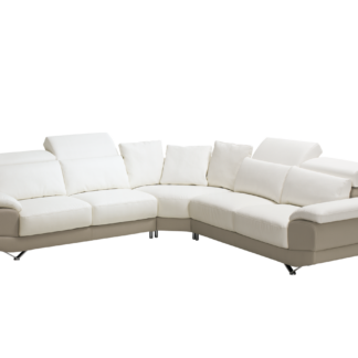 Sofá de canto com costas reclináveis