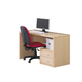 Secretária com bloco